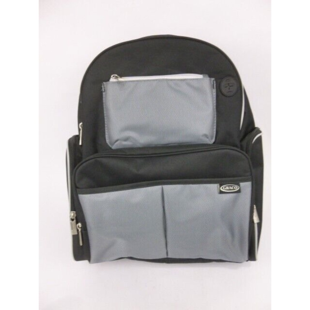 Graco Gotham Backpack Black/Gray Diaper Toddler Bag‎ Organizer Wipes Dispenser